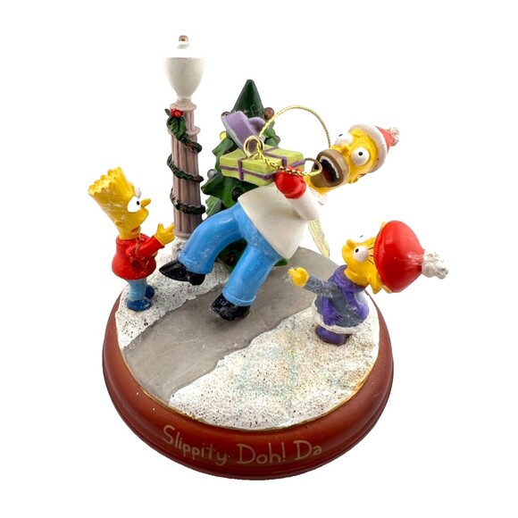 THE SIMPSONS Bradford Christmas Ornament Illuminated "Slippity Doh! Da" Homer - Picture 1 of 9